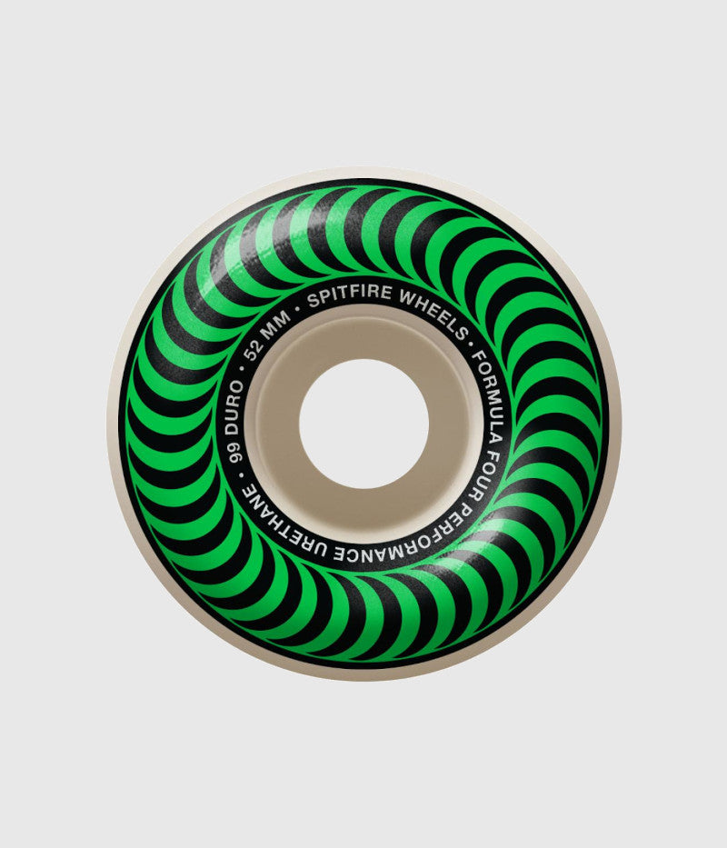 Spitfire Formula Four 99DU Classic Green Skateboard Wheel 52mm