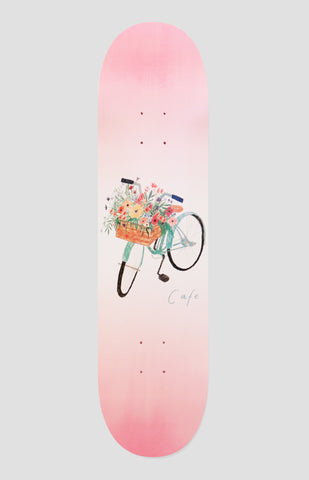 Skateboard Cafe Flower Basket Pink Skateboard Deck 8"