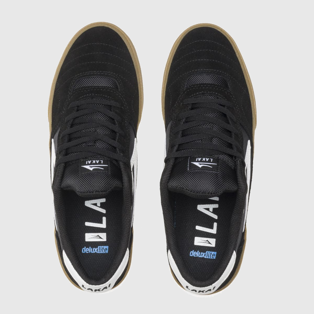 Lakai Cambridge Skate Shoes Black/Gum Suede