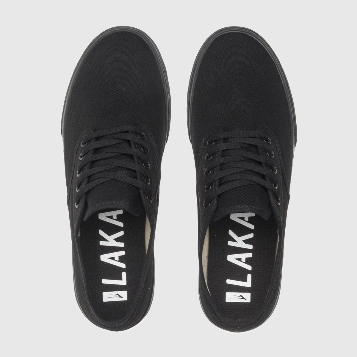 Lakai Oxford Skate Shoes Black/Black Canvas