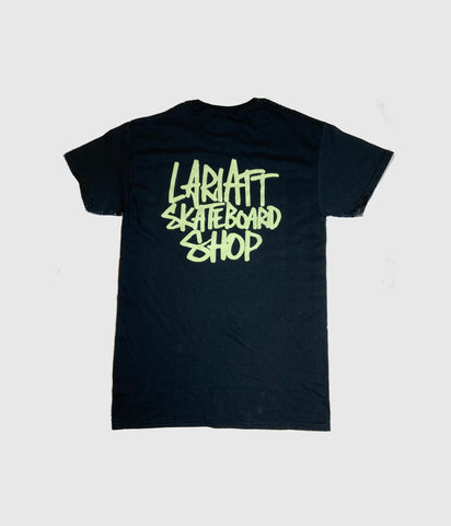 Lariatt Fos Script T-Shirt Black/ Glow In The Dark