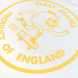 Blast Skates Round Logo Long Sleeve Tee White