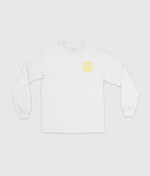 Blast Skates Round Logo Long Sleeve Tee White