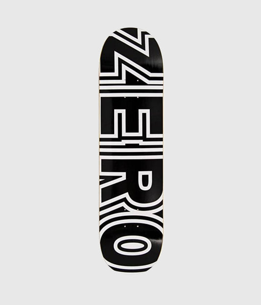 Zero Skateboards Bold Black/White Skateboard Deck 8.25"