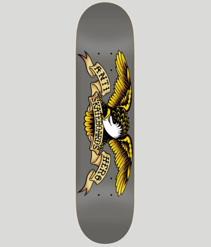 Anti Hero Classic Eagle Grey Skateboard Deck 8.25"
