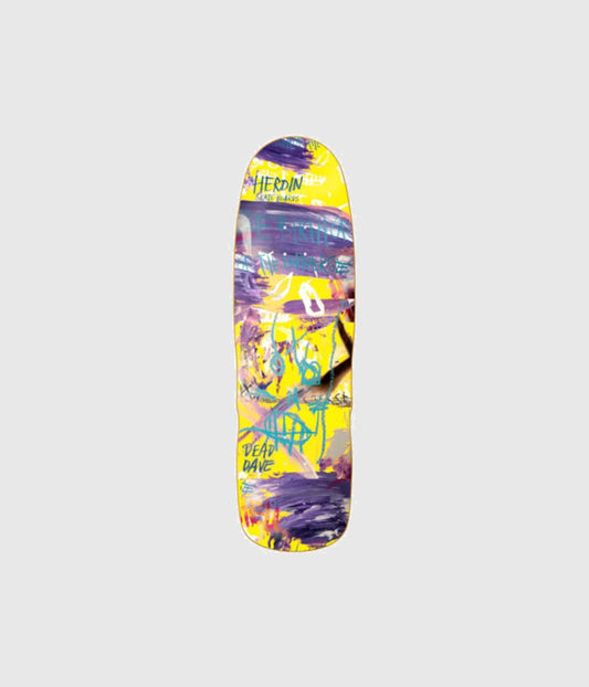 Heroin Skateboards Dead Dave Painted Deck 10.125"