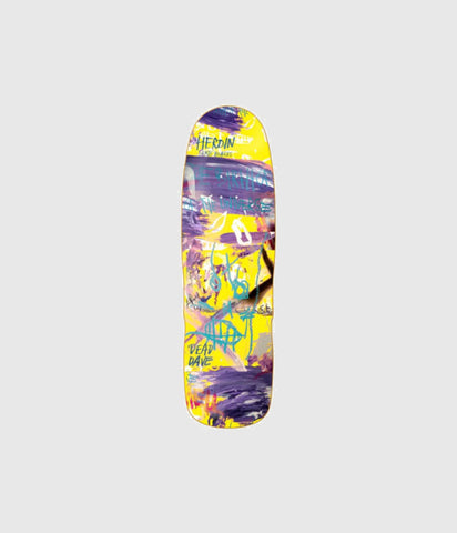 Heroin Skateboards Dead Dave Painted Deck 10.125"
