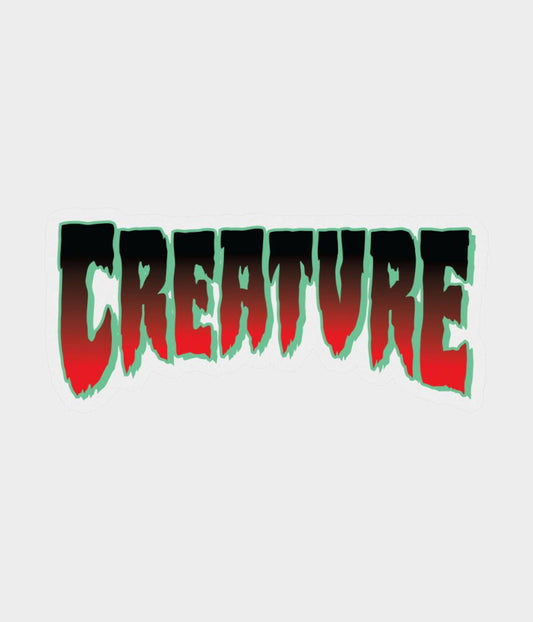 Creature Logo Horror Red Fade Sticker