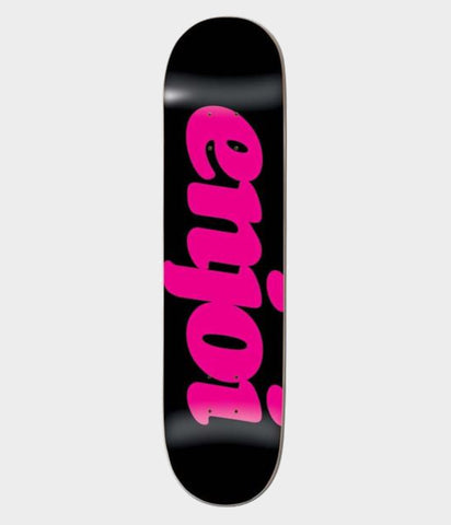 Enjoi Flocked HYB Skateboard Deck Black 7.75"