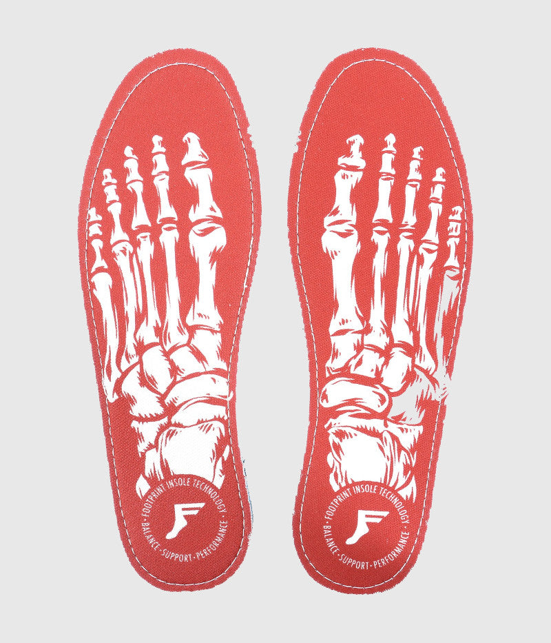 Footprint Kingfoam Flat Insole 5mm Skeleton Red/White