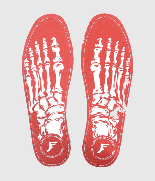 Footprint Kingfoam Flat Insole 5mm Skeleton Red/White