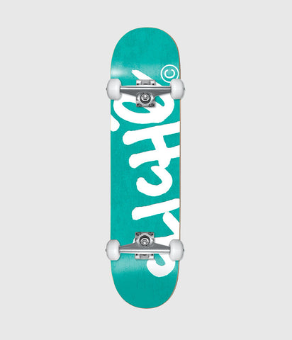 Cliché Skateboards Handwritten Teal Youth Complete 7.375"