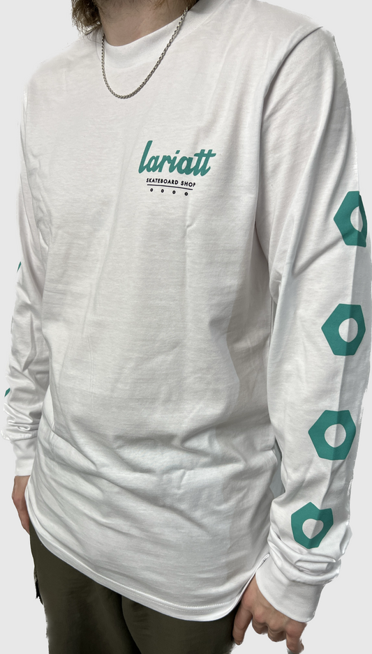 Lariatt "Bolts" Long Sleeve T-Shirt White