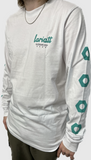 Lariatt "Bolts" Long Sleeve T-Shirt White