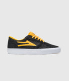Lakai x Doomsayers Manchester Skate Shoes Black/Gold Suede
