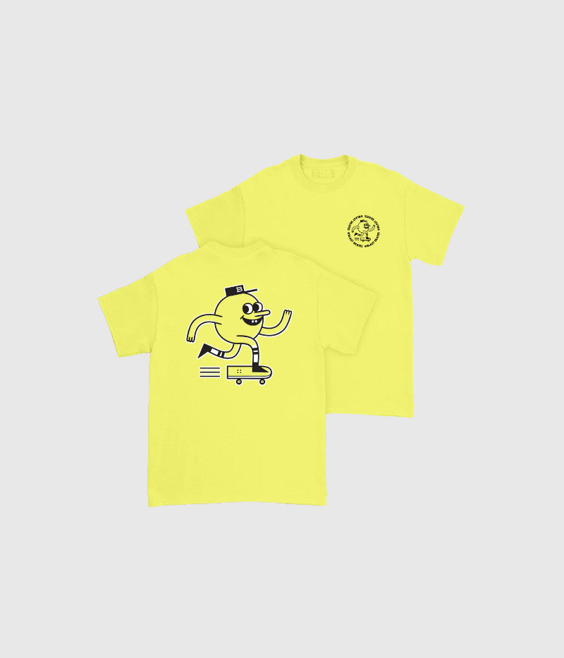 Blast Skates Mascot Tee Soft Yellow