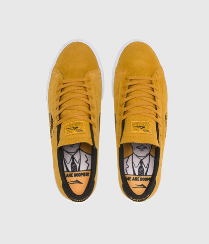 Lakai x Doomsayers Newport Skate Shoes Gold Suede