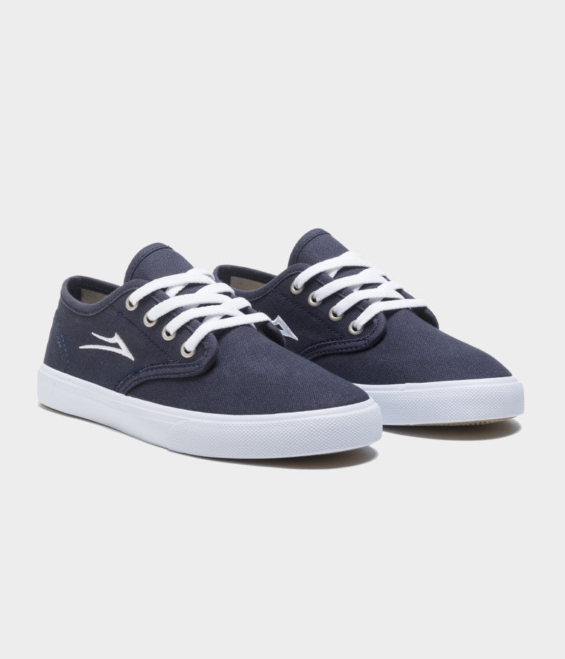 Lakai Oxford Kids Skate Shoes Navy Canvas