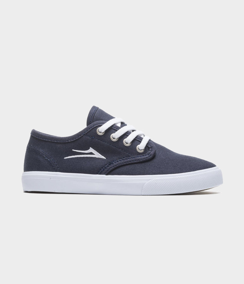 Lakai Oxford Kids Skate Shoes Navy Canvas