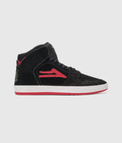 Lakai x Doomsayers Telford Skate Shoes Black/Red Suede
