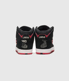 Lakai x Doomsayers Telford Skate Shoes Black/Red Suede